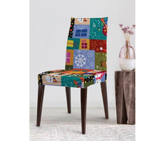 Аксессуары для мебели JoyArty Декоративный чехол на стул Праздник в красках со спинкой велюровый