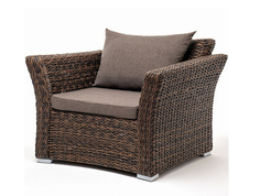 Кресло из искусственного ротанга Капучино гиацинт коричневый 4sis