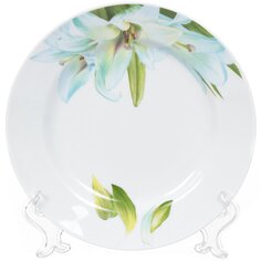 Тарелка обеденная, керамика, 20 см, круглая, Идиллия Цветущая лилия, Добрушский фарфоровый завод, 5С0794Ф34