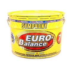 Краска в/э Symphony Euro-Balance 7 База A 0.9л металлическое ведро Симфония