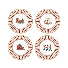 Набор из 4-х тарелок Easy life Полярный экспресс 19 см