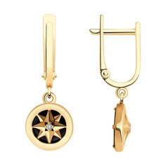 Серьги SOKOLOV из золота с бриллиантами и агатами