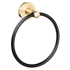 Полотенцедержатели полотенцедержатель кольцо Oro Nero д.23см сплав цинка черный/золото Moroshka