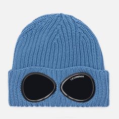 Шапка C.P. Company Extrafine Merino Wool Goggle Ribbed, цвет синий