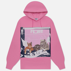 Женская толстовка MSGM x Lorenza Longhi Cats Hoodie, цвет розовый, размер M