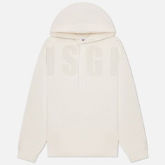 Мужская толстовка MSGM Macrologo Tonal Print Hoodie, цвет бежевый, размер M