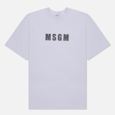 Мужская футболка MSGM Macrologo Print, цвет белый