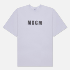 Мужская футболка MSGM Macrologo Print, цвет белый, размер L