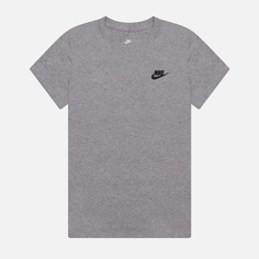 Женская футболка Nike Club, цвет серый, размер L