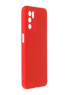 Чехол DF для Oppo A16 с микрофиброй Silicone Red oOriginal-14