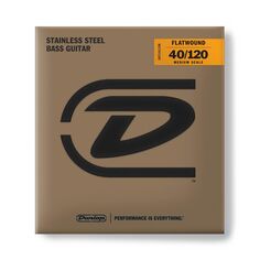 Струны Dunlop DBFS40120M Stainless Steel Flatwound