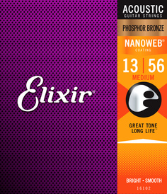 Струны Elixir 16102 NanoWeb Medium 13-56