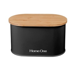 HOME ONE Хлебница с крышкой металлическая