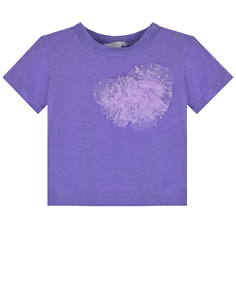 Фиолетовая футболка с аппликацией &quot;цветок&quot; Dan Maralex детская