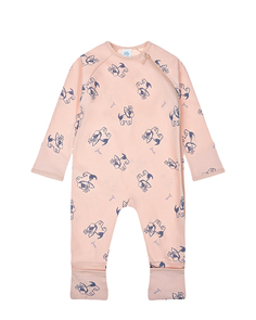 Пудровый комбинезон с принтом &quot;собаки&quot; Sanetta детский
