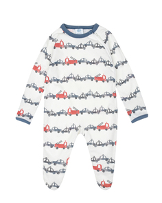 Белый комбинезон с принтом &quot;машинки&quot; Sanetta детский