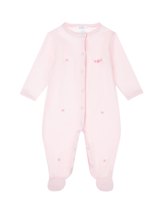 Розовый комбинезон с цветочной вышивкой Lyda Baby детский