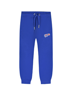 Синие спортивные брюки с вышитым лого Diesel детские