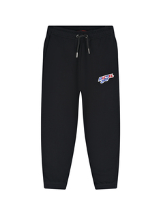 Черные спортивные брюки с вышитым лого Diesel детские
