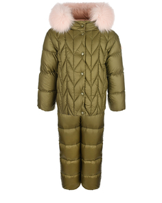 Комплект: куртка и полукомбинезон, хаки Moncler детский