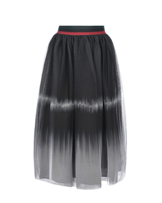 Черно-серая юбка с принтом &quot;tie-dye&quot; Monnalisa детское