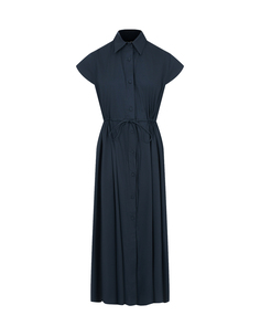Темно-синее платье на кулиске Pietro Brunelli