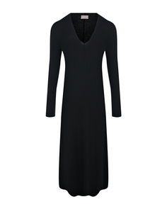 Черное платье из шерсти и кашемира MRZ