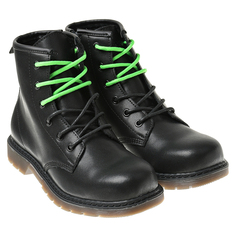 Черные ботинки с зелеными шнурками Diesel детские