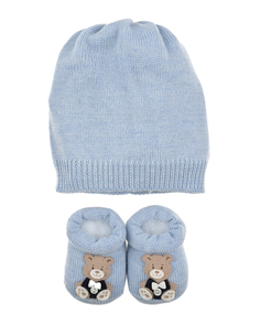Набор подарочный: шапка и пинетки, голубой Story Loris детский