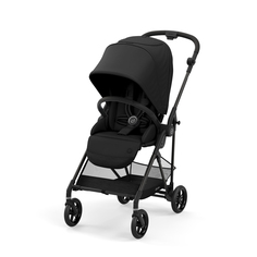 Детская коляска Melio Carbon Deep Black с дождевиком CYBEX