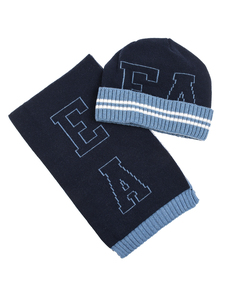 Синий комплект: шарф и шапка, 150х21 см Emporio Armani детский
