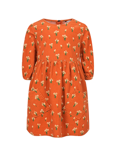 Оранжевое платье с принтом &quot;ромашки&quot; Stella McCartney детское