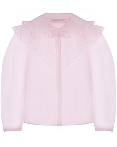 Розовая блуза с рюшами Monnalisa детская