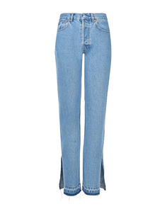 Голубые джинсы с разрезами Forte dei Marmi Couture