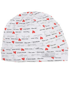 Белая шапка с надписью &quot;I love mom&quot; Dan Maralex детская