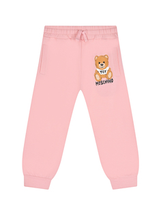 Розовые спортивные брюки Moschino детские
