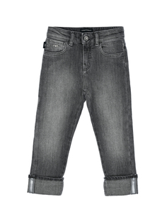 Серые джинсы с потертостями Emporio Armani детские