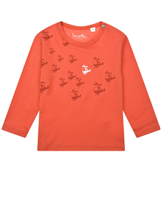 Оранжевая толстовка с принтом &quot;вертолеты&quot; Sanetta Kidswear детская