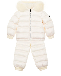 Зимний комплект белого цвета Moncler детский