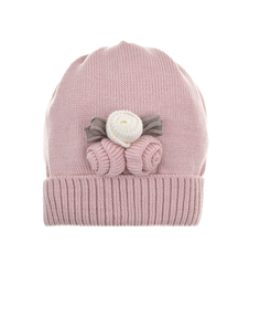 Шапка из шерсти с декором &quot;розы&quot; Catya детская