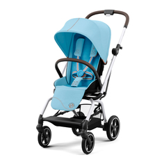 Коляска прогулочная Eezy S Twist+ 2 SLV Beach Blue с бампером CYBEX