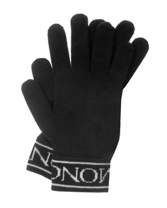 Черные перчатки из шерсти Moncler детские