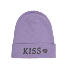 Лиловая шапка с надписью &quot;Kiss&quot; Regina детская