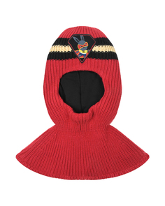 Красная шапка-шлем с нашивкой &quot;заяц&quot; Chobi детская