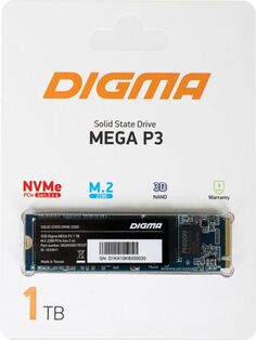 Накопитель SSD M.2 2280 Digma DGSM3001TP33T PCI-E 3.0 x4 1Tb Mega P3