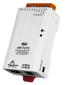 Преобразователь ICP DAS GW-7473 Modbus Slave to EtherNet/IP Scanner gateway with PoE and 1 RS-422/485 (RoHS)