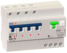 Автоматический выключатель дифф. тока (АВДТ) КЭАЗ 103480 с защитой от сверхтоков OptiDin VD63-42C40-A-УХЛ4 (4P, C40, 30mA)