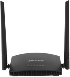 Роутер WiFi Digma DWR-N301 беспроводной, N300 10/100BASE-TX черный