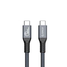 Кабель интерфейсный Orico TBZ4-03-GY-BP Thunderbolt 4, USB-C(m)/USB-C(m), 100 Вт, длина 0,3 м, серый