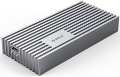 Внешний корпус Orico M234C3-U4-SV-BP для SSD M.2 NVMe, USB Type-C(m)/Type-A(m)+Type-C(m), серебристый